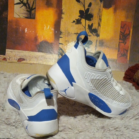 Jordan White and Blue Sneakers - Picture 3 of 8